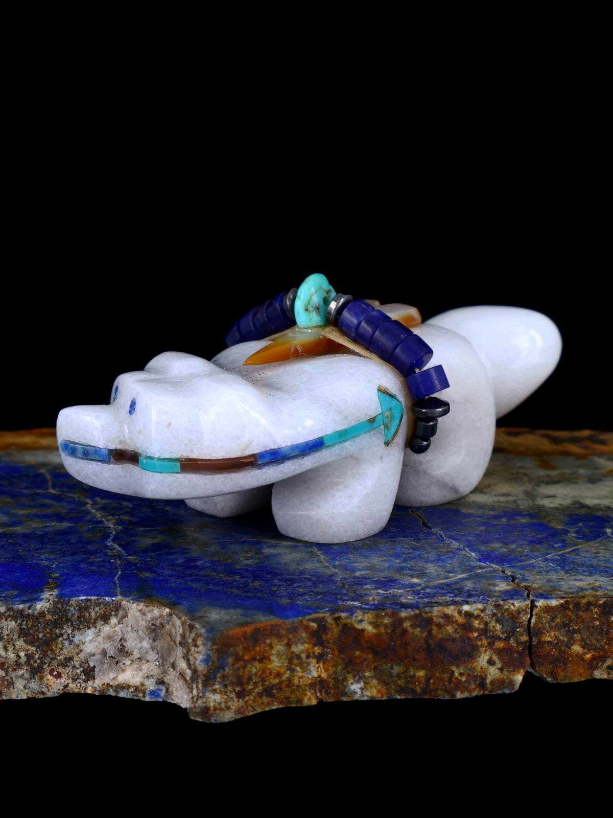 Fetiche Zuni del lobo serpentino
