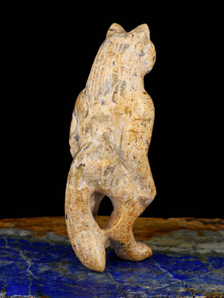Travertine Wolf Man Zuni Fetish