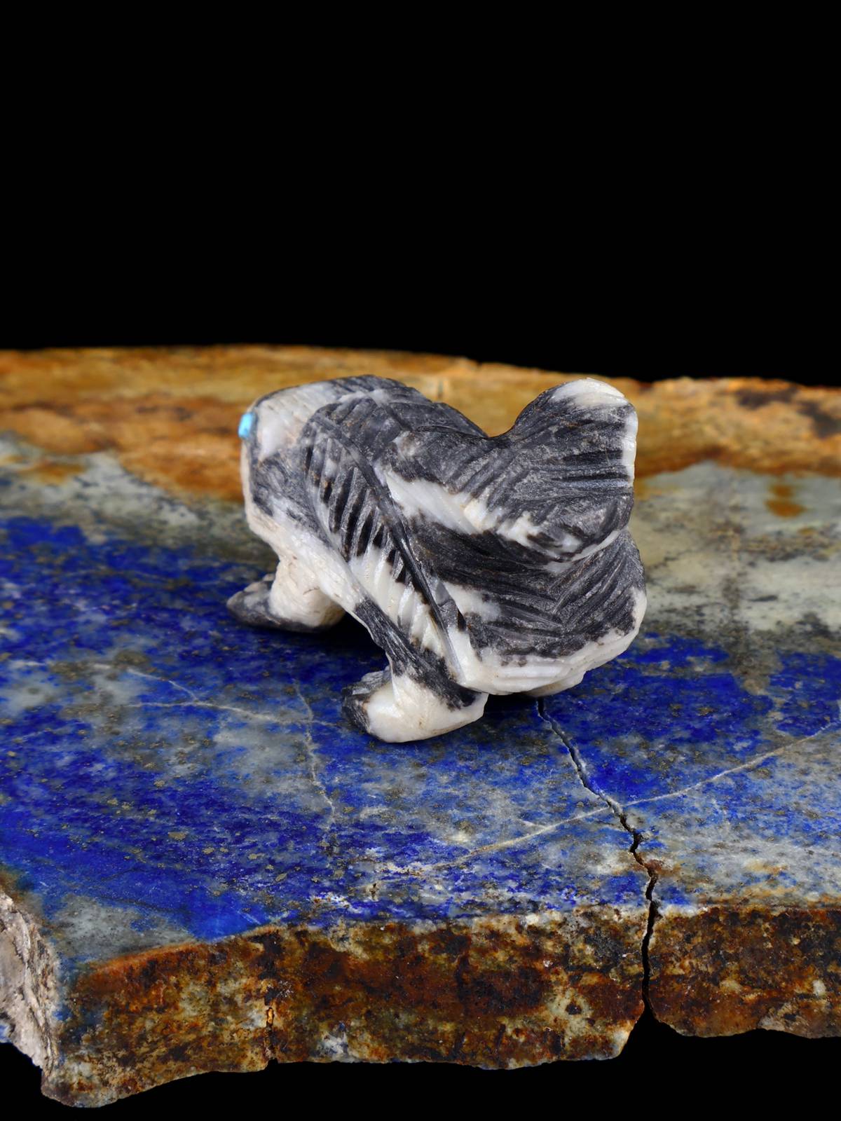 Zebra Marble Skunk Zuni Fetish