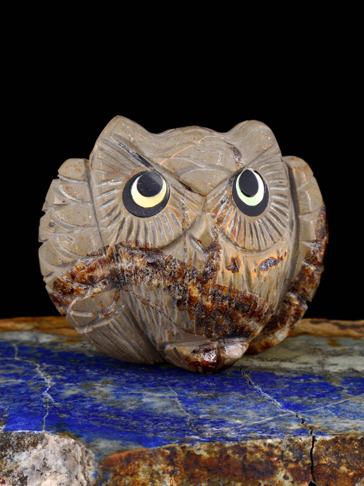 Septarian Owl Zuni Fetish