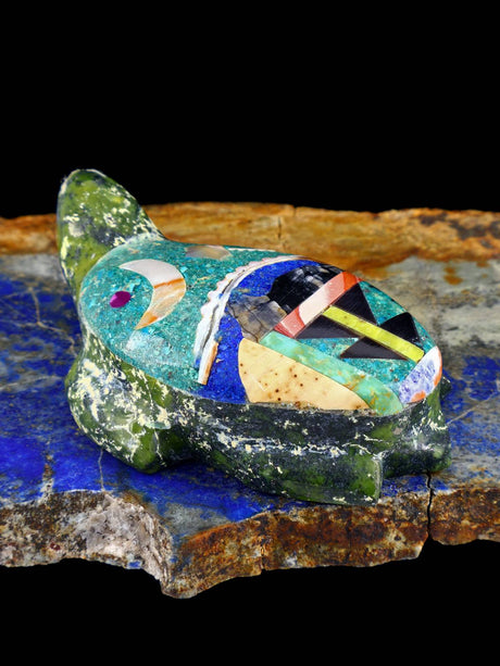 Mosaic Inlay Turtle Zuni Fetish