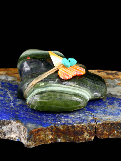 Serpentine Frog Zuni Fetish