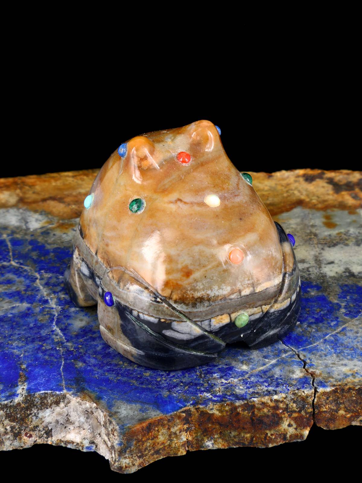 Picasso Marble Frog Zuni Fetish