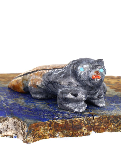 Picasso Marble Badger Zuni Fetish - PuebloDirect.com