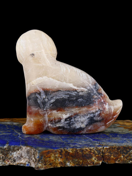 Onyx Dog Zuni Fetish - PuebloDirect.com