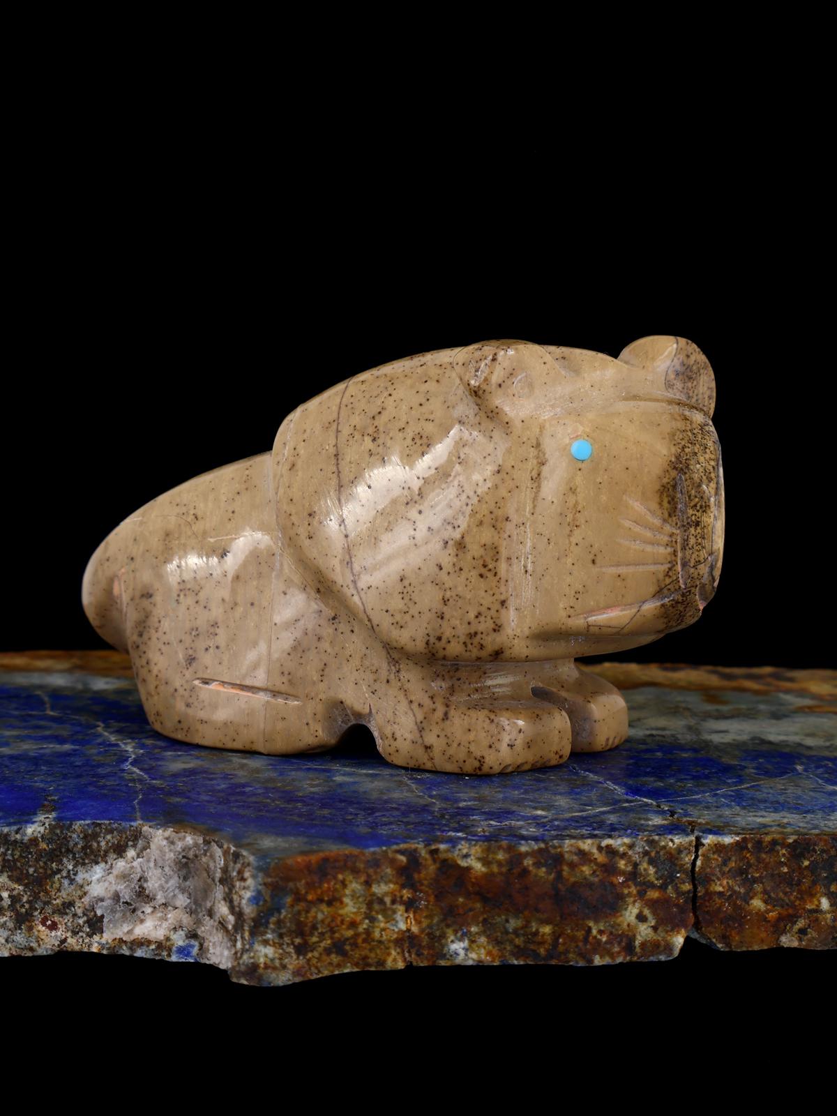 Serpentine Lion Zuni Fetish - PuebloDirect.com