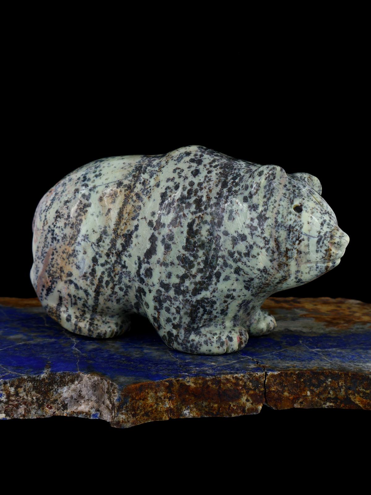 Serpentine Bear Navajo Carving - PuebloDirect.com