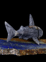 Picasso Marble Shark Zuni Fetish - PuebloDirect.com