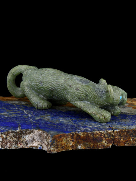 Serpentine Cougar Zuni Fetish - PuebloDirect.com