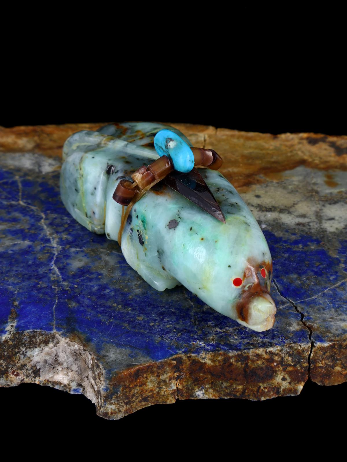 Chrysocolla Mole Zuni Fetish - PuebloDirect.com