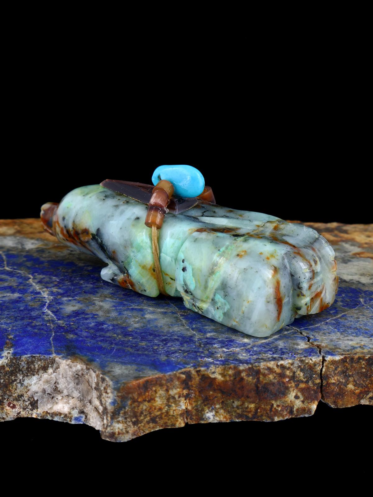 Chrysocolla Mole Zuni Fetish - PuebloDirect.com