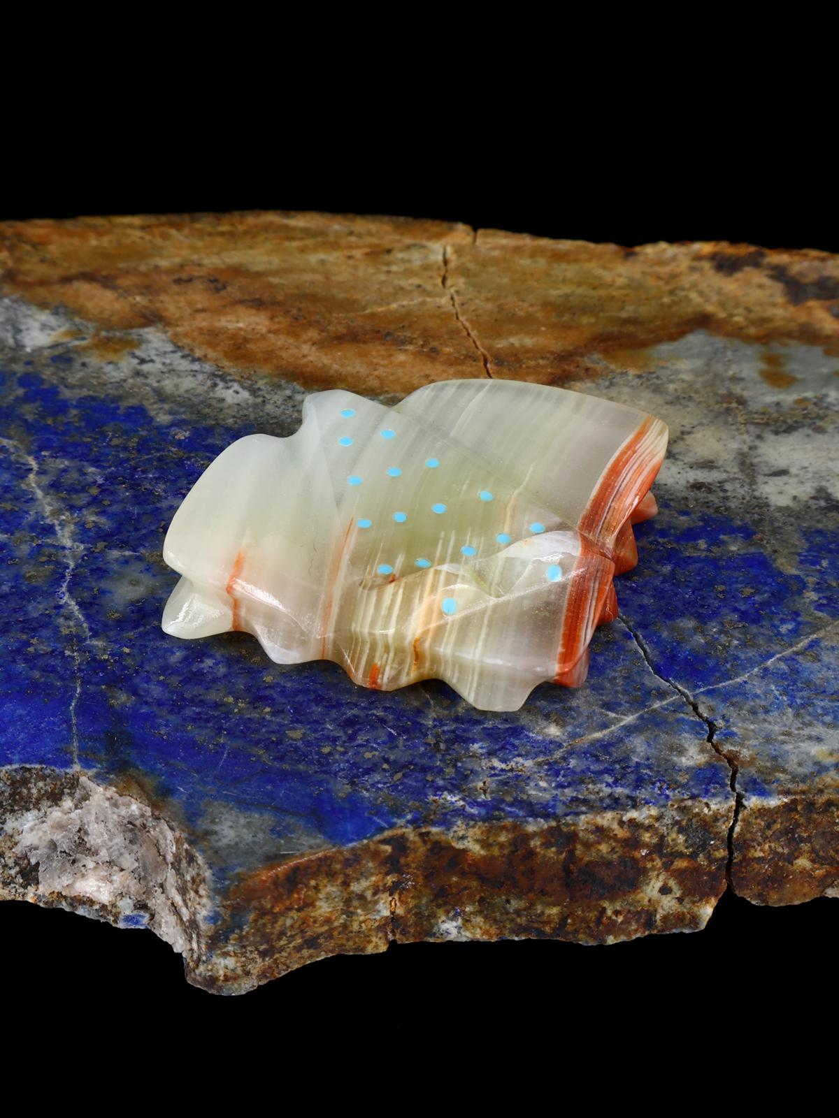 Onyx Frog Zuni Fetish - PuebloDirect.com