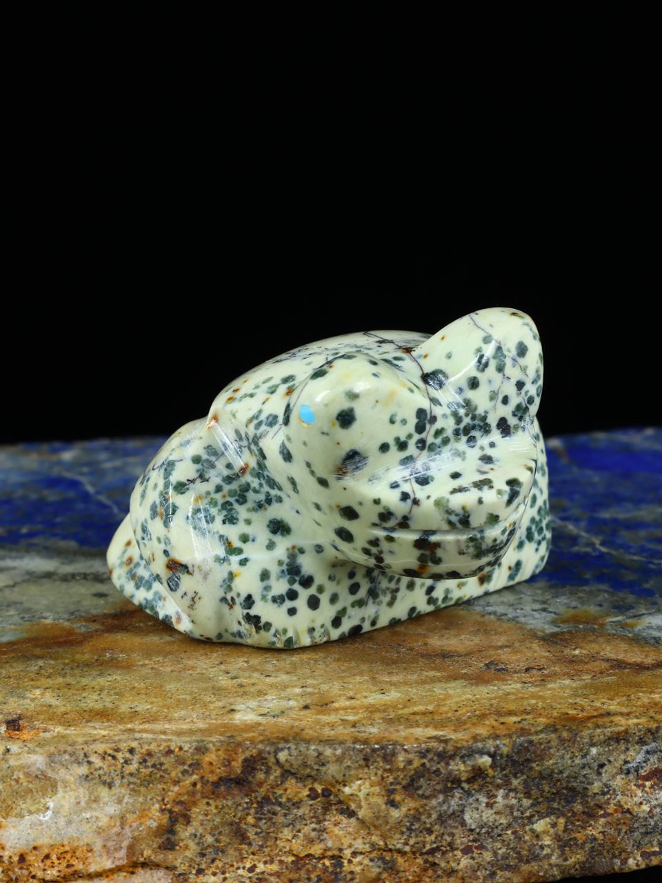 Serpentine Frog Zuni Fetish - PuebloDirect.com