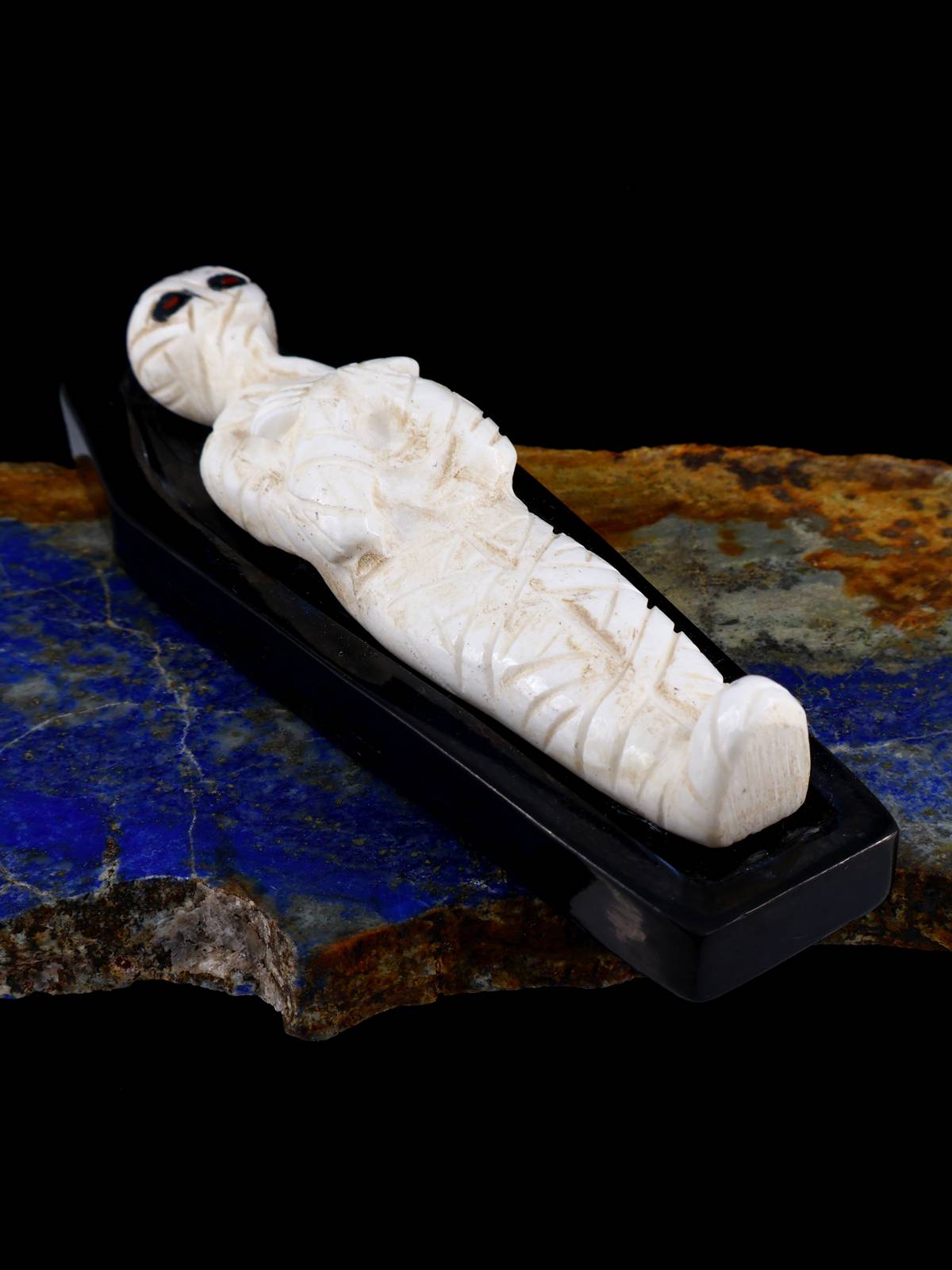 White Marble I Want My Mummy Zuni Fetish