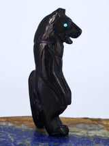 Black Jet Werewolf Zuni Carving