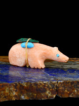 Orange Alabaster Bear Zuni Fetish