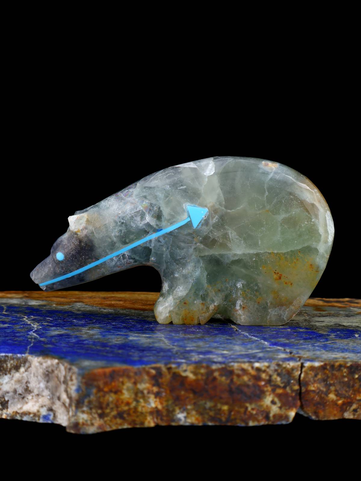 Fluorite Bear Zuni Fetish