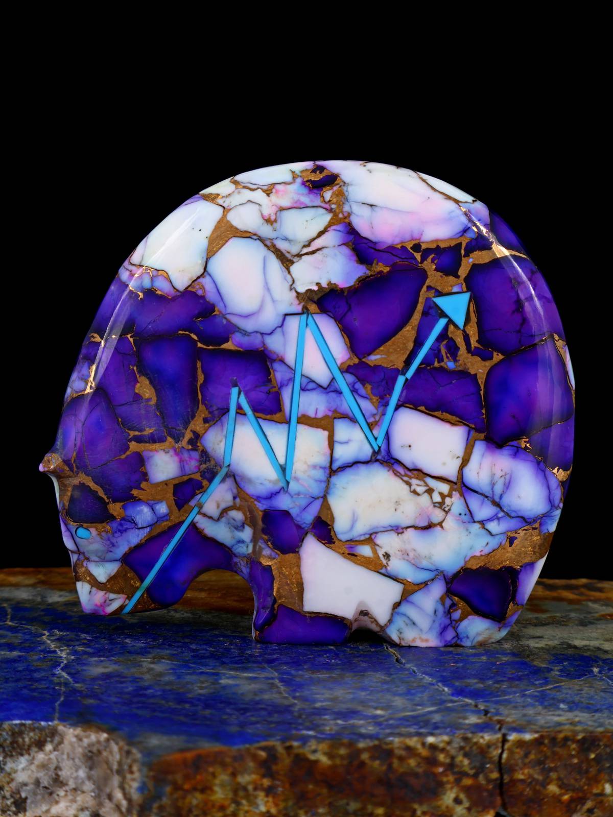 Compressed Mojave Bear Zuni Fetish