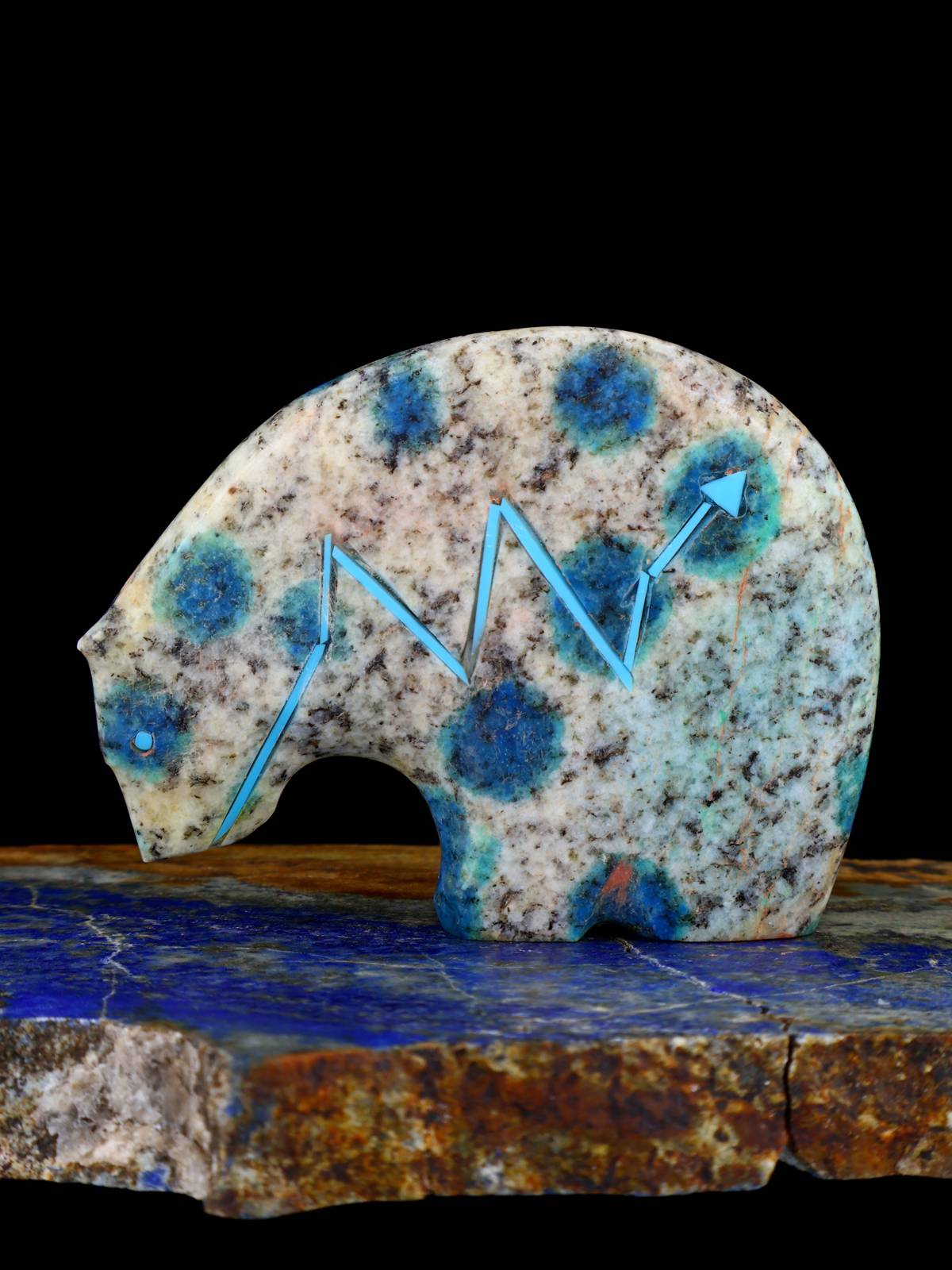 K2 Blue Medicine Bear Zuni Fetish