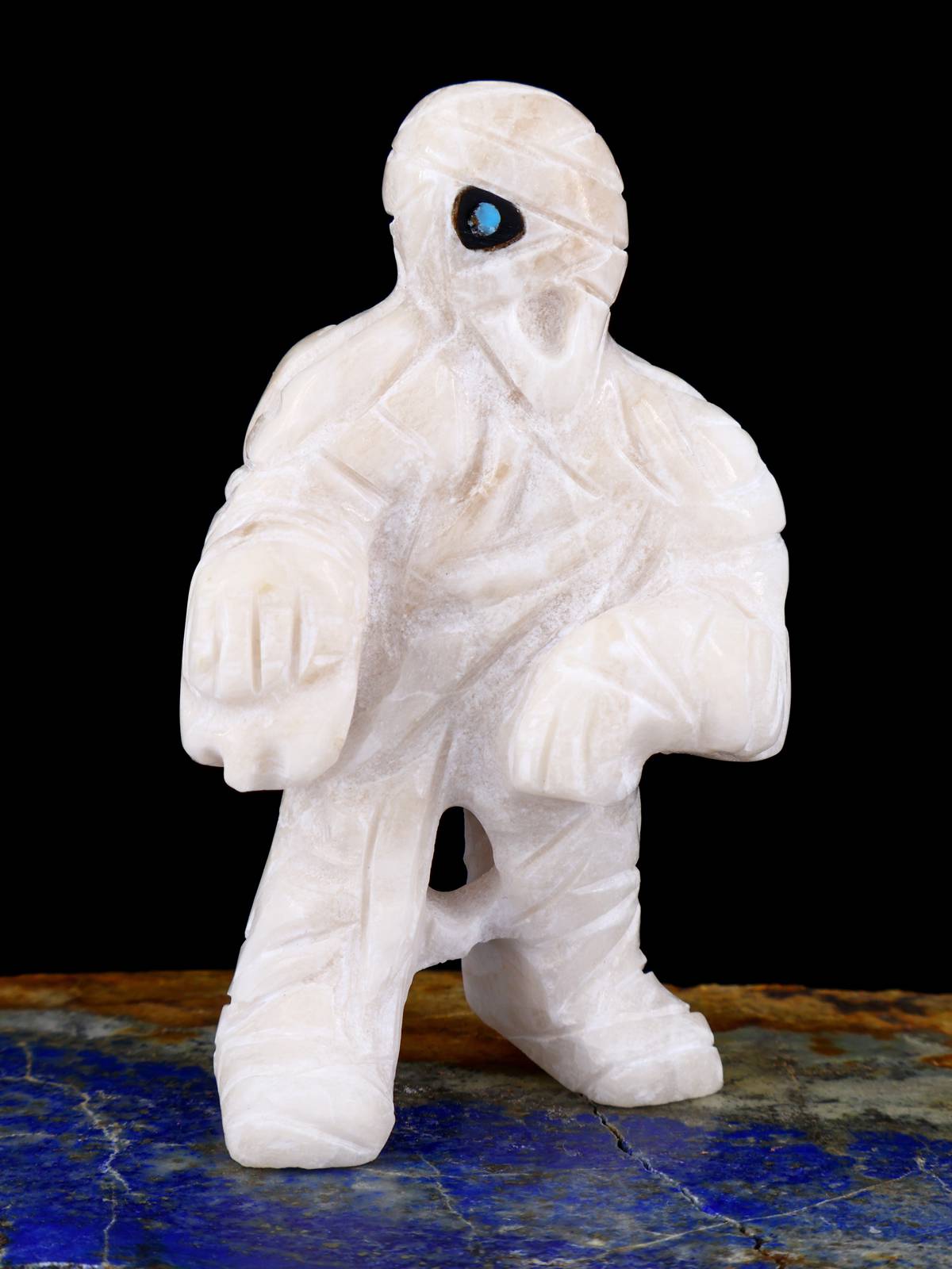 White Marble Mummy Zuni Fetish