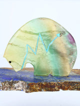 Rainbow Fluorite Medicine Bear Zuni Fetish