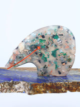 Confetti Chrysocolla Medicine Bear Zuni Fetish