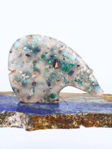 Confetti Chrysocolla Medicine Bear Zuni Fetish
