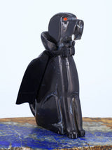 Black Marble Dracula Dog Zuni Fetish