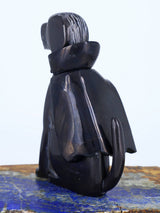 Black Marble Dracula Dog Zuni Fetish
