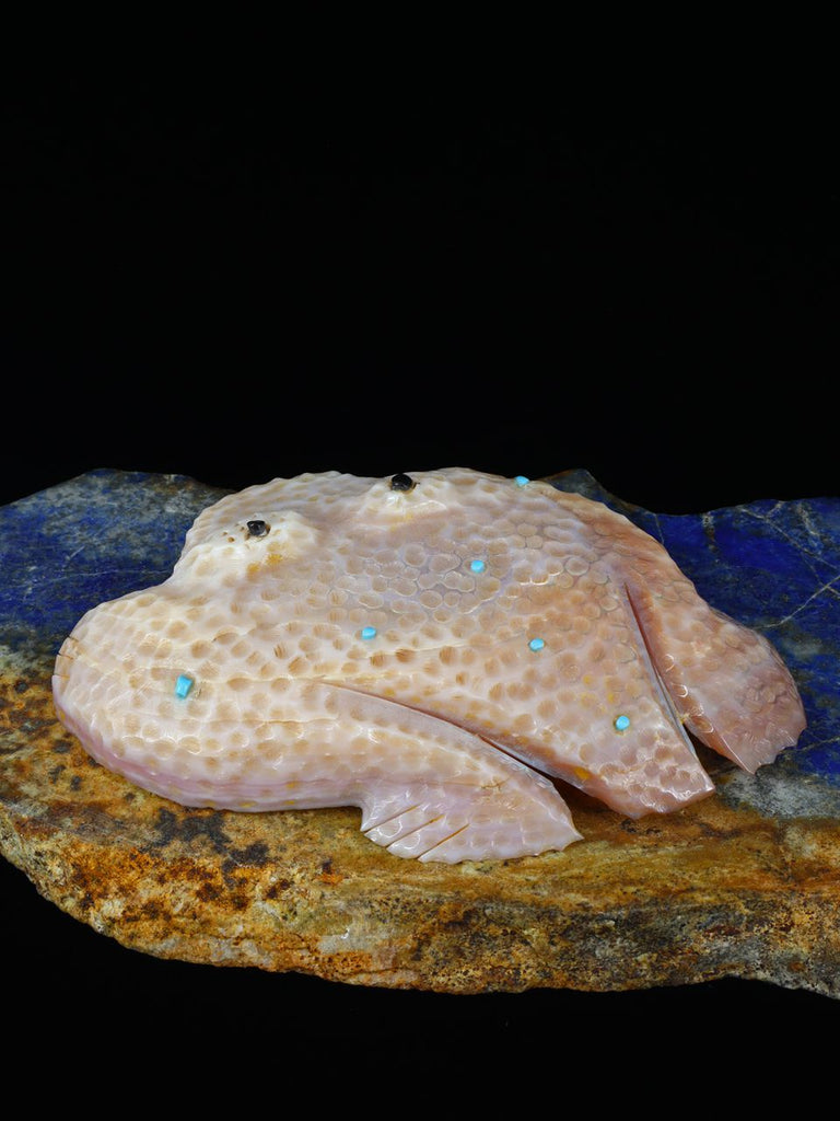 Pink Shell Frog Zuni Fetish - PuebloDirect.com