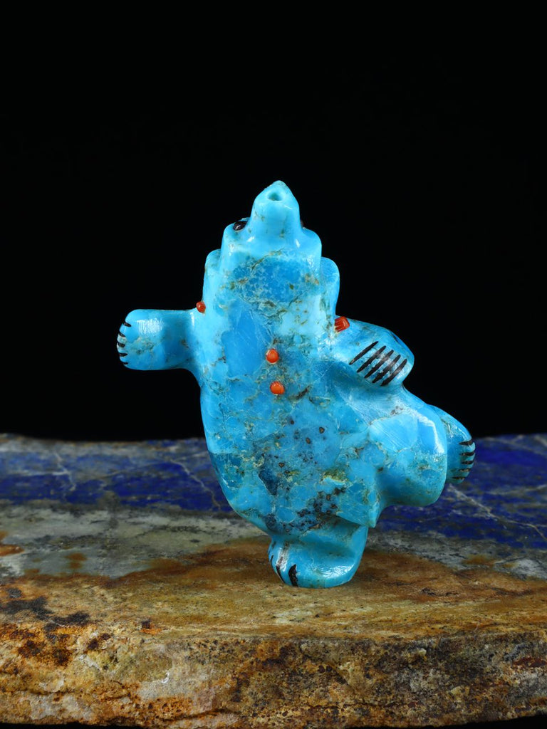 Compressed Turquoise Bear Zuni Fetish - PuebloDirect.com