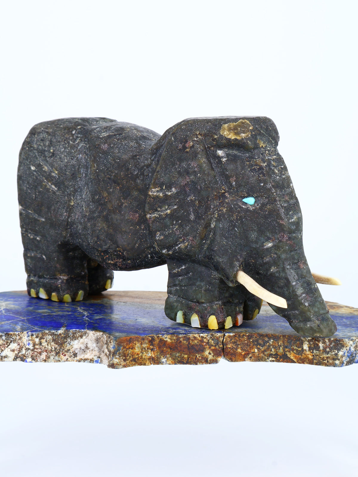 Large Marble Elephant Zuni Fetish