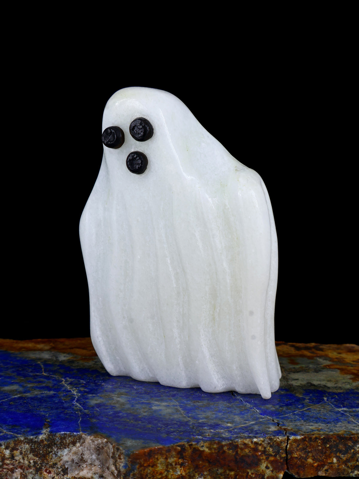 White Marble Ghost Zuni Fetish