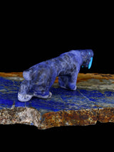 Fetiche Zuni del tigre dientes de sable de mármol egipcio
