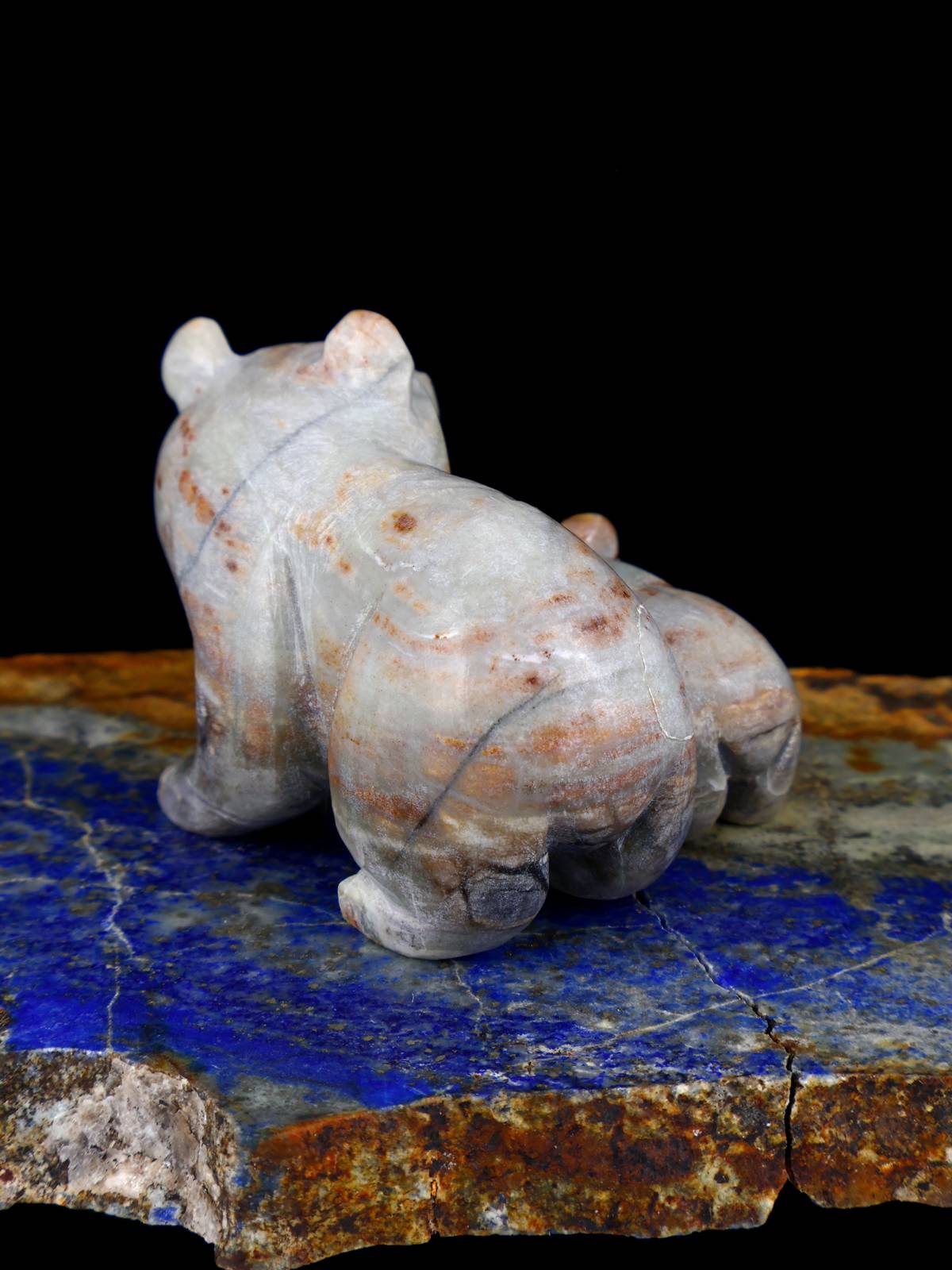 Picasso Marble Bear Family Zuni Fetish