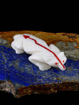 White Marble Badger Zuni Fetish