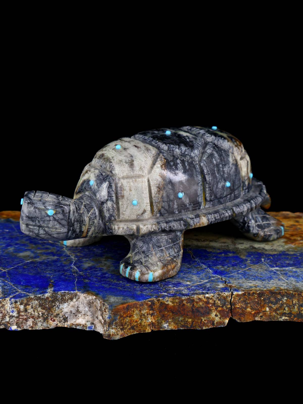 Picasso Marble Turtle Zuni Fetish