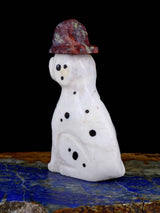 White Marble Dalmation Fireman Dog Zuni Fetish