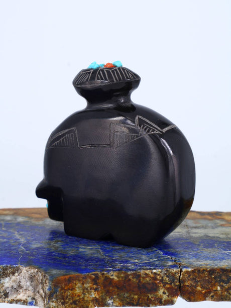 Black Marble Bear Zuni Fetish