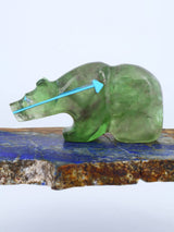 Fetiche Zuni del oso de mármol negro