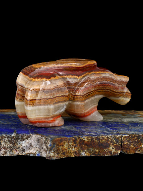 Onyx Mountain Lion Zuni Fetish - PuebloDirect.com