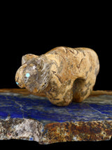 Fossil Rock Bobcat Zuni Fetish - PuebloDirect.com