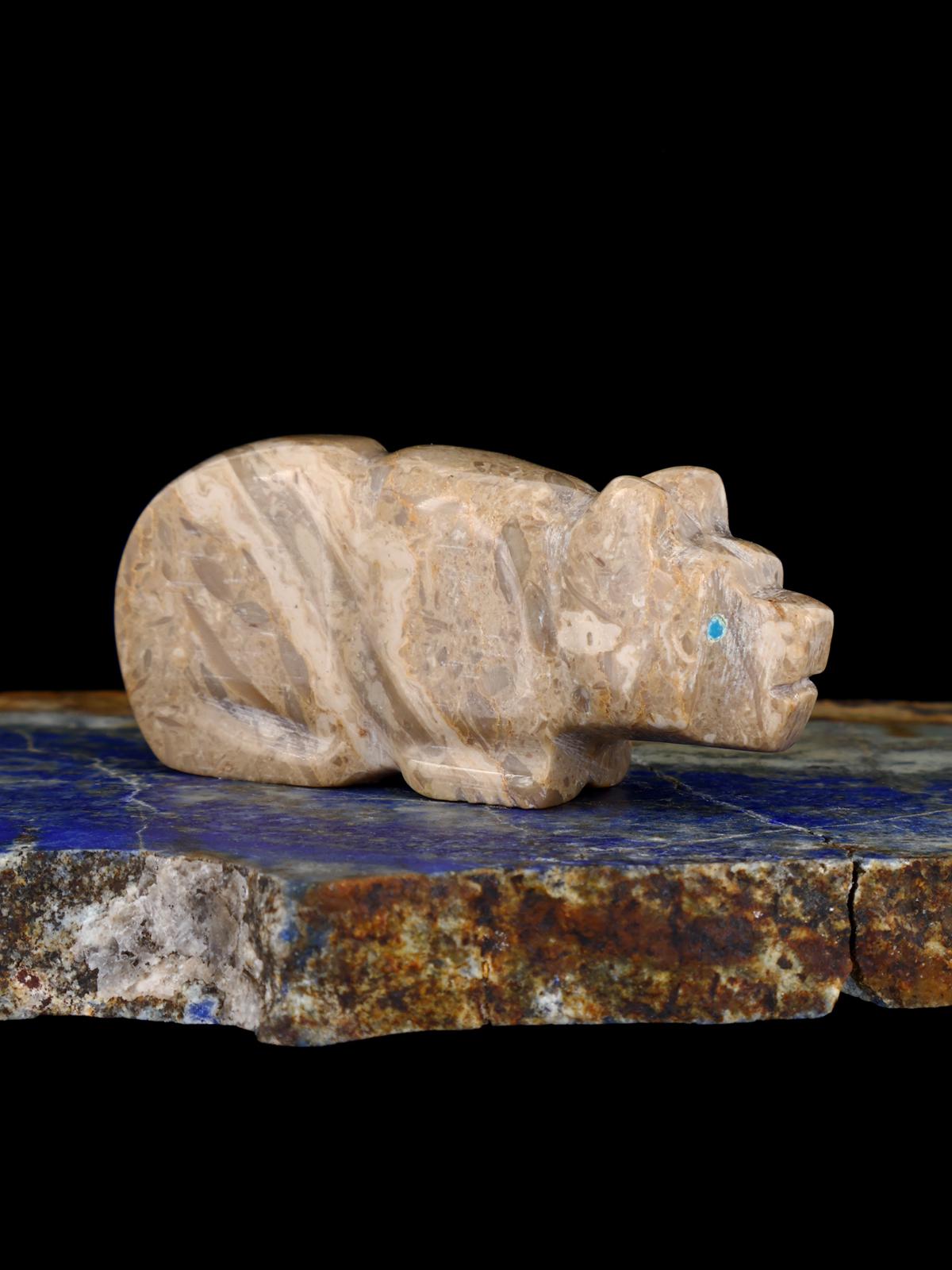 Marble Bear Zuni Fetish - PuebloDirect.com