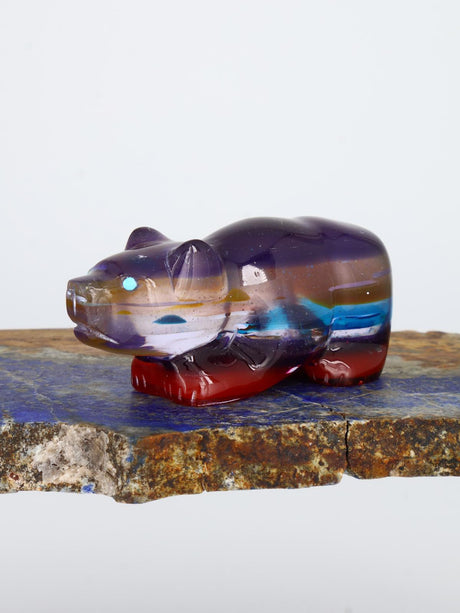 Surfite Bear Zuni Fetish - PuebloDirect.com