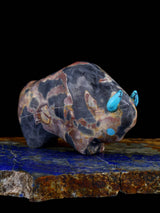 Fetiche Zuni del Cuervo de Mármol Negro