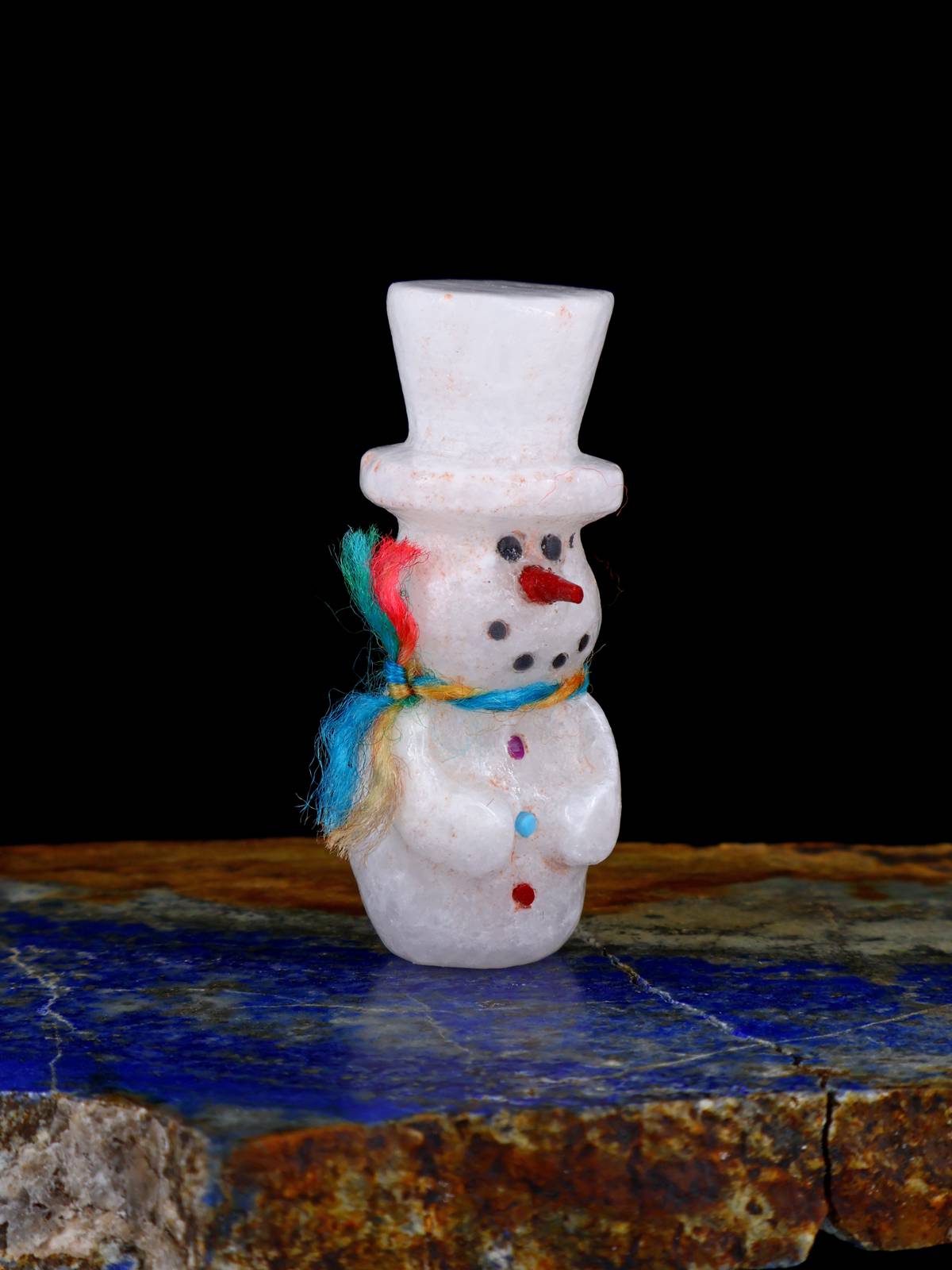 Bonhomme de neige en albâtre Zuni Fetish