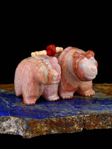 Dolomite Double Bear Zuni Fetish