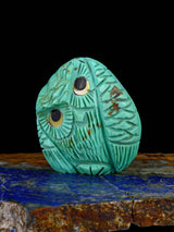 Hibou d'albâtre orange Zuni Fetish