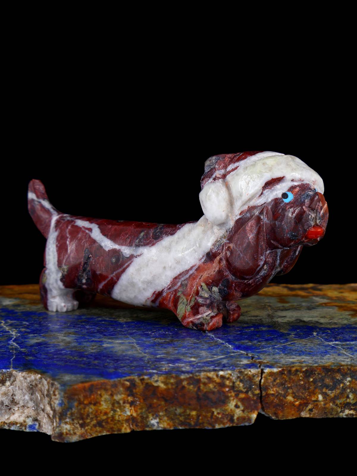 Marble Santa Doggy Zuni Fetish