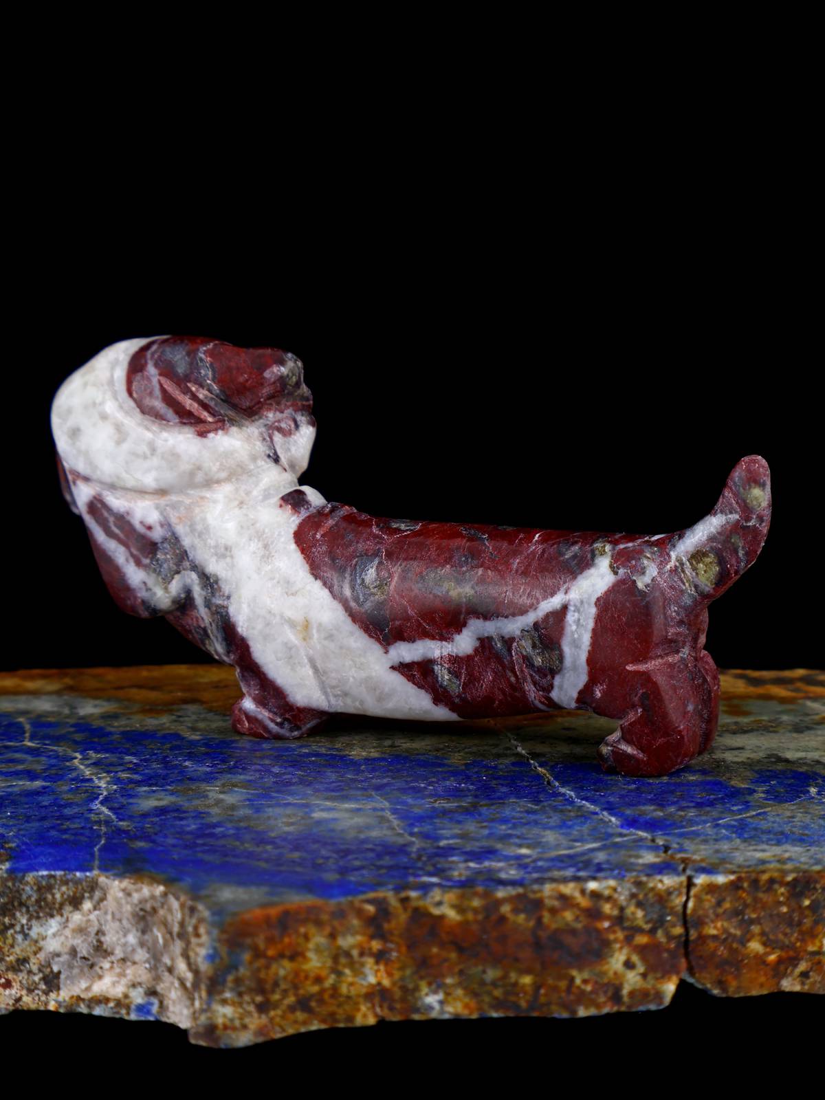 Marble Santa Doggy Zuni Fetish
